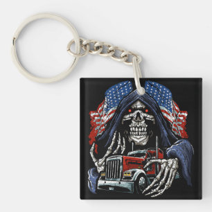 Grim Reaper Trucker Keychain
