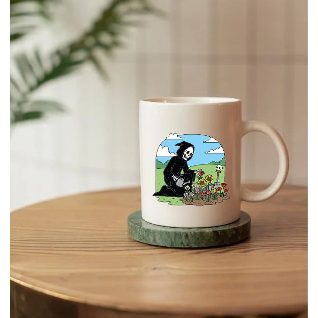 Grim Reaper watering flowers Mug (Creator Uploaded)