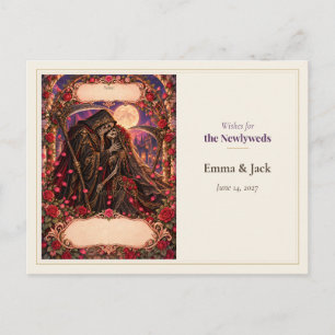 Grim Reaper Wedding Guest Book Wishes Postcard