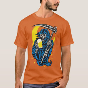 Grim Reaper With Beer T-Shirt