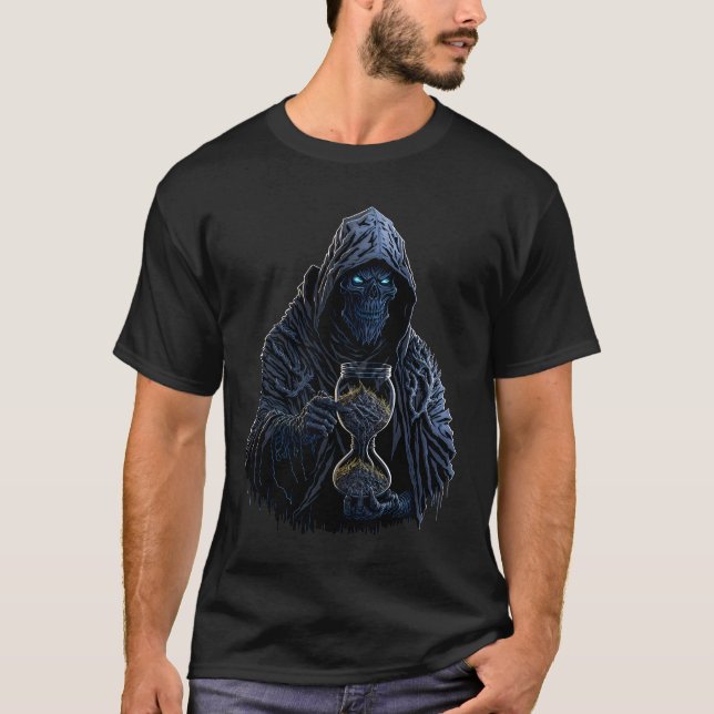 Grim Reaper with Hourglass T-Shirt (Front)