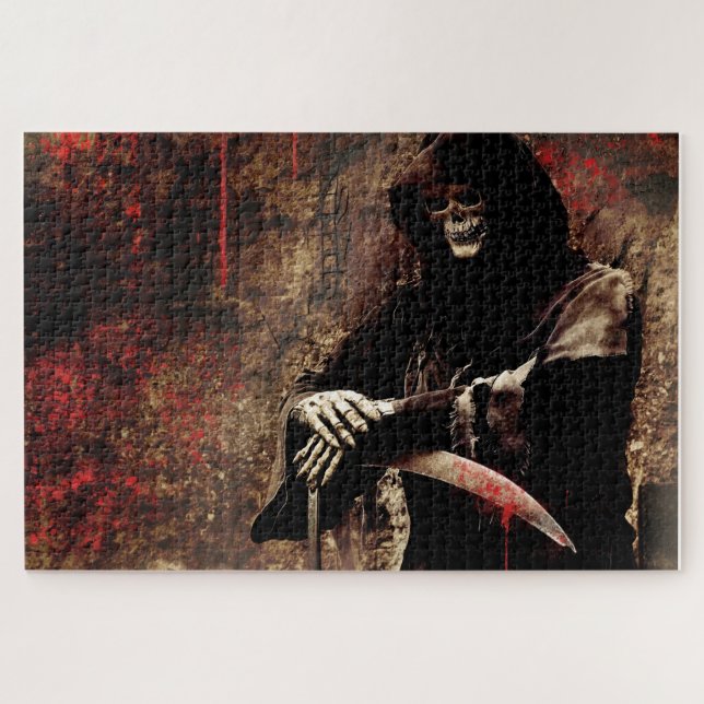 Grim Reaper with Machete Jigsaw Puzzle (Horizontal)