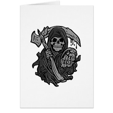 Grim reaper with scythe and grenade Grim reaper with scythe and grenade