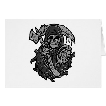 Grim reaper with scythe and grenade Grim reaper with scythe and grenade