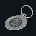 Grim Reaper with Scythe Pet ID Tag<br><div class="desc">Illustration of a spooky grim reaper with scythe.</div>