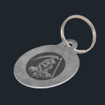 Grim Reaper with Scythe Pet ID Tag<br><div class="desc">Illustration of a spooky grim reaper with scythe.</div>