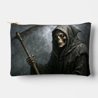 Grim Reaper Zippered Bag with Graveyard Design
