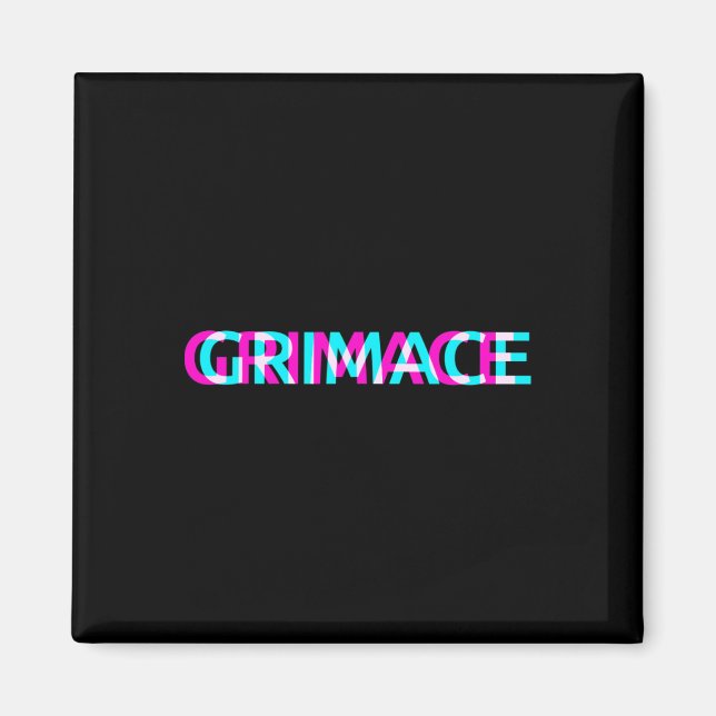 Grimace Edgy Aesthetic Grunge Emo Pastel Goth Hall Magnet (Front)