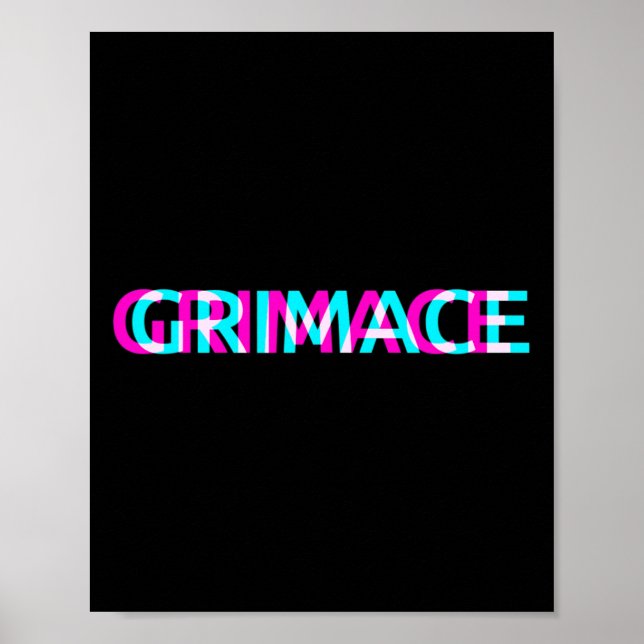 Grimace Edgy Aesthetic Grunge Emo Pastel Goth Hall Poster (Front)