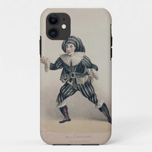 Grimaldi as Scaramouche, from the Commedia dell'Ar Case-Mate iPhone Case (Back)