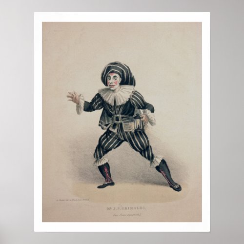 Grimaldi as Scaramouche from the Commedia dellAr Poster