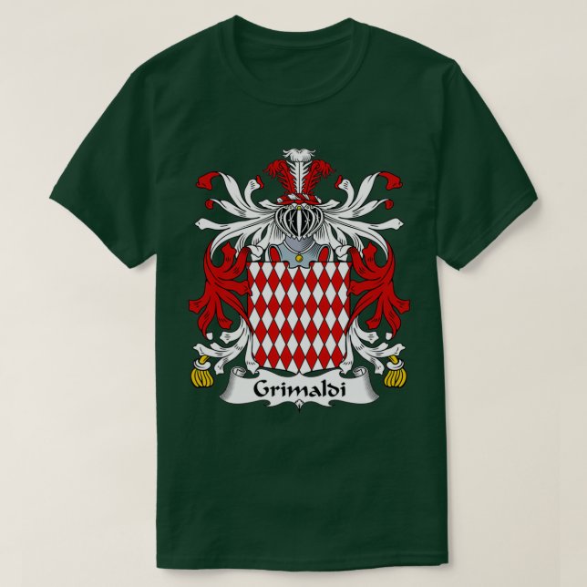Grimaldi Coat of Arms Family Crest 1  T-Shirt (Design Front)