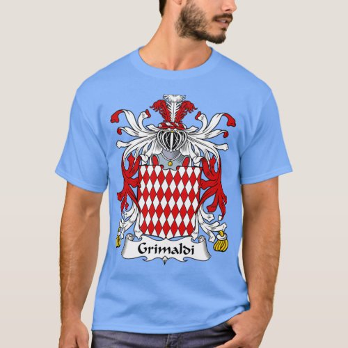 Grimaldi Coat of Arms Family Crest  T_Shirt