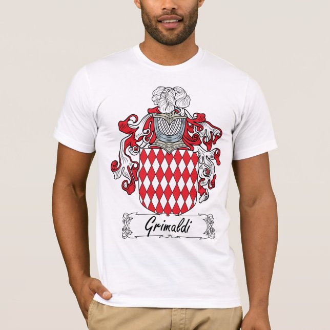 Grimaldi Family Crest T-Shirt (Front)