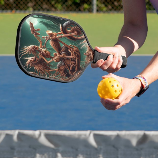 Grimbone and Skulldust, mounted their big chopper  Pickleball Paddle (Insitu)
