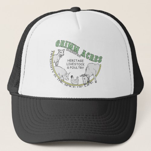 Grimm Acres Diversified Logo Trucker Hat