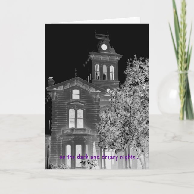 Grimm Gothic Halloween Greetings Card (Front)