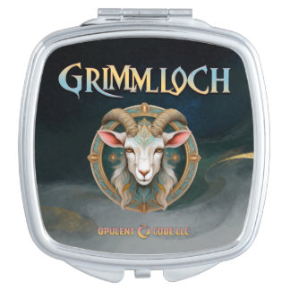 Grimmloch Goat Emblem Fantasy RPG Compact Mirror