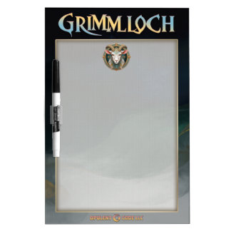 Grimmloch Goat Emblem Fantasy RPG Dry Erase Board
