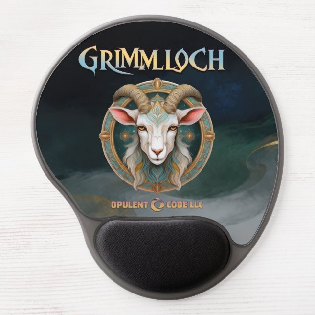 Grimmloch Goat Emblem Fantasy RPG Gel Mouse Pad (Front)