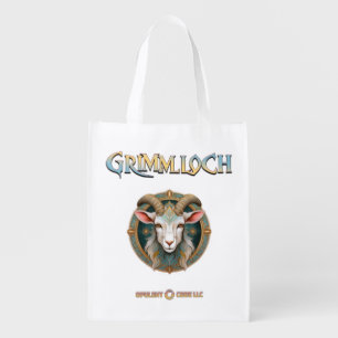 Grimmloch Goat Emblem Fantasy RPG Grocery Bag