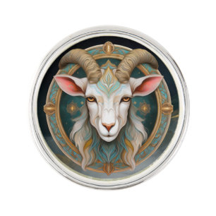 Grimmloch Goat Emblem Fantasy RPG Lapel Pin