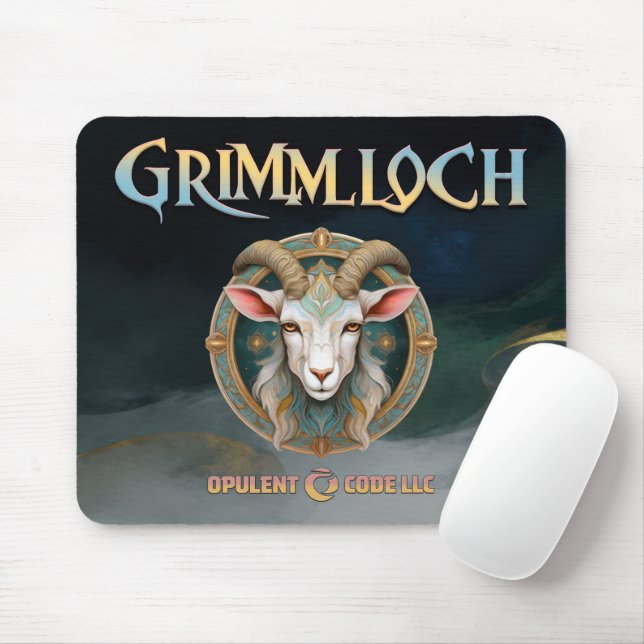 Grimmloch Goat Emblem Fantasy RPG Mouse Pad (With Mouse)