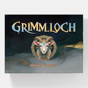 Grimmloch Goat Emblem Fantasy RPG Paperweight