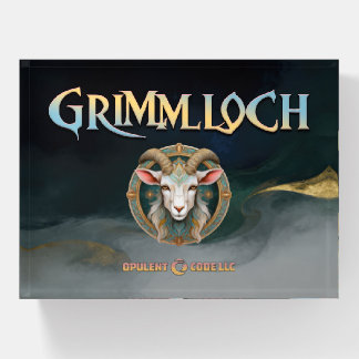 Grimmloch Goat Emblem Fantasy RPG Paperweight
