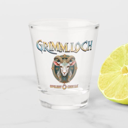 Grimmloch Goat Emblem Fantasy RPG Shot Glass