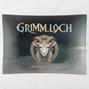 Grimmloch Goat Emblem Fantasy RPG Trinket Tray