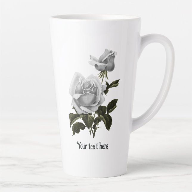 Grimoire White Rose Latte Mug (Right)