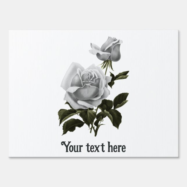 Grimoire White Rose Sign (Front)