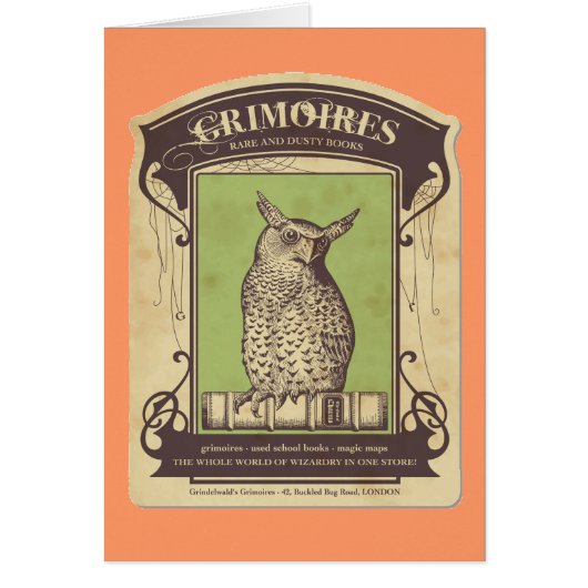 Grimoires Owl Greeting Card (Front)