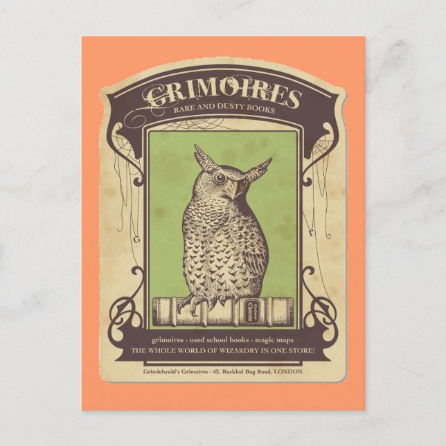 Grimoires Owl Postcard (Front)