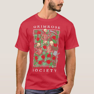 Grimrose Gardening Society Funny Goth Skeleton Gar T-Shirt