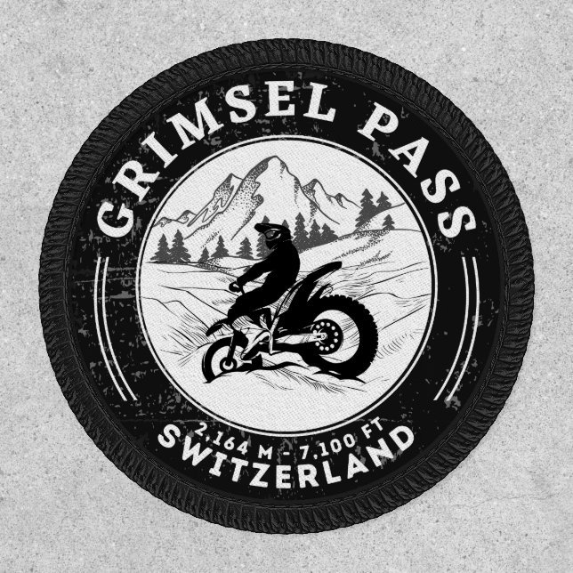  Grimsel Pass swiss–alps motorcycle tour Patch (Front)