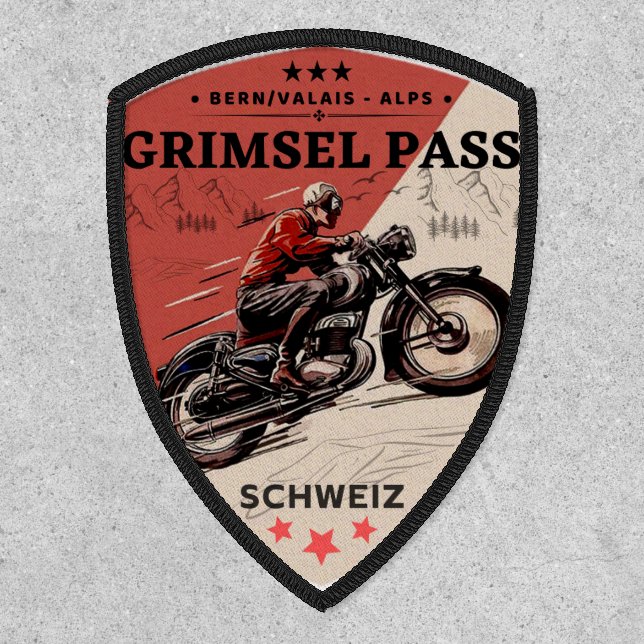  Grimsel Pass swiss–alps motorcycle tour Patch (Front)