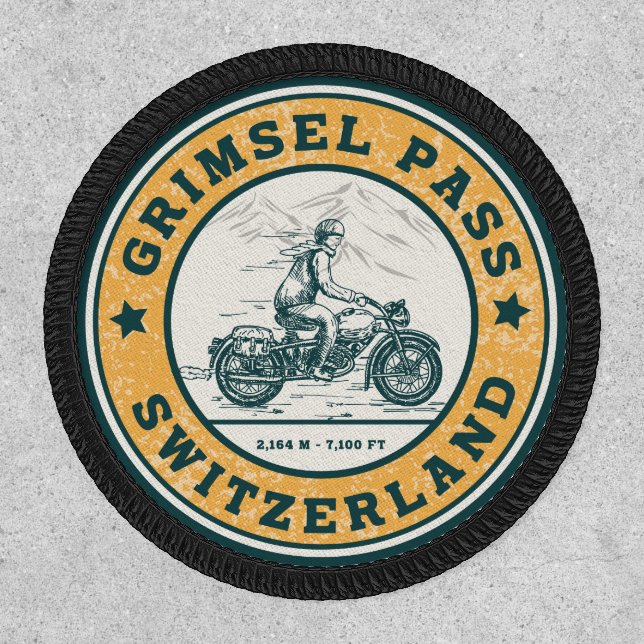  Grimsel Pass swiss–alps motorcycle tour Patch (Front)