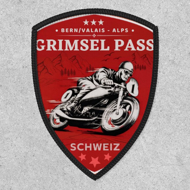  Grimsel Pass swiss–alps motorcycle tour Patch (Front)