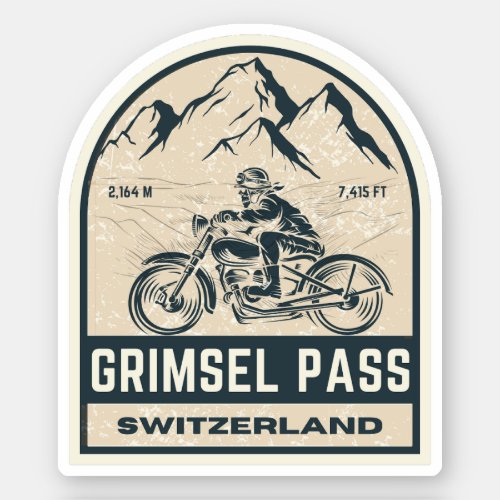  Grimsel Pass swissâalps motorcycle tour Sticker