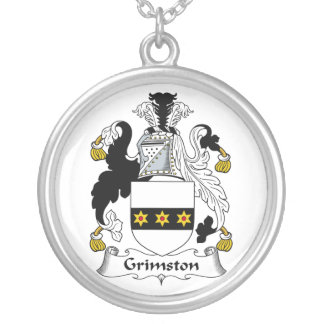 Grimston Family Crest Silver Plated Necklace