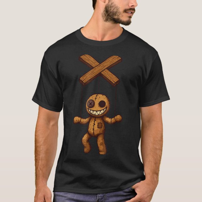 Grimstring – Soky Playful Puppet Marionette Cartoo T-Shirt (Front)