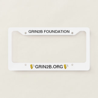 GRIN2B Foundation License Plates Plate Frame