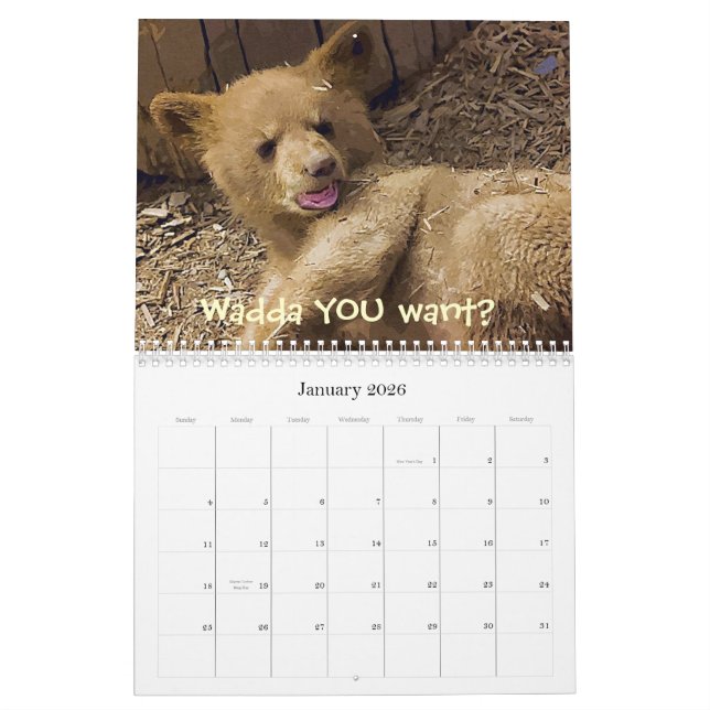 Grin and Bear it - Customized Calendar (Jan 2026)