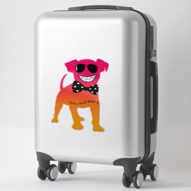 GRIN AND BEAR IT  STICKER (Suitcase)