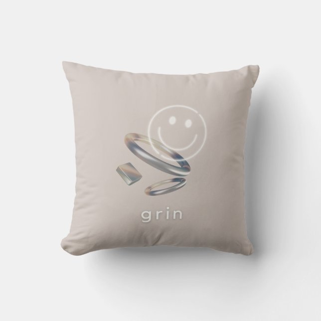 'Grin' Pillow  (Front)