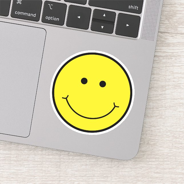 Grin Smile Yellow Face Sticker (Detail)