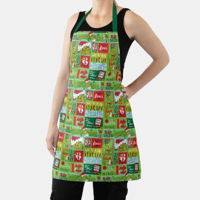 Grinch | 12 Days of Grinchmas Pattern Apron (Insitu)