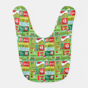 Grinch 12 Days of Grinchmas Pattern Baby Bib